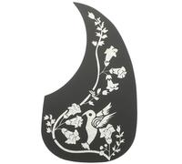 ULTECHNOVO Plaque de Anti-rayures pour Guitare Acoustique en Bois Foncé Motif Délicat Accessoire Décoratif Compatible Guitare Folk 40-41 Pouces