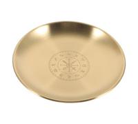 ULTECHNOVO Plateau D'autel De Sorcière Pentagramme Petit en Métal Doré Et Argenté Décoratif Multifonction pour Rituels Et Organisation De Bijoux à La Maison Et Bureau