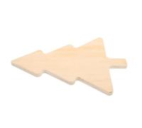ULTECHNOVO Plateau de Service de Noël en Contreplaqué Beige D'arbre de Noël, Planche à Découper Double Face Multifonction pour Légumes et Sushis, Réunions Festives