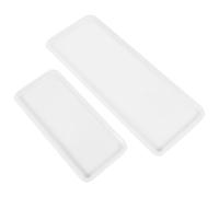 ULTECHNOVO Plateaux en Céramique Blancs Plateau de Rangement pour Bijoux et Clés Lot de 2 pour Salle de Bain pour Comptoir de Coiffeuse ou Lavabo