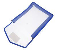 ULTECHNOVO Pochette de Classement A4 Verticale Bleue en Polypropylène Imperméable avec Fermeture à Pression Porte-Documents Extensible pour Organisation et Rangement des Dossiers au Bureau