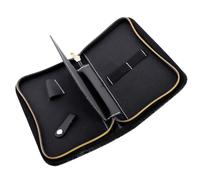 ULTECHNOVO Pochette de Rangement pour Trousse de Coiffure en Cuir Portable Design Ergonomique pour Coiffeurs et Stylistes, Paquet à Ciseaux de Coiffure Élégant et Pratique Travail