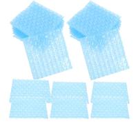 ULTECHNOVO Pochettes à Bulles 60 Paquet 10X10 CM Bleu Clair Double Couche pour Expédition Rapide et Emballage d'Objets Fragiles au Bureau
