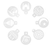 ULTECHNOVO Pochoirs à Gâteaux Faciles à Démouler 16 Pièces en Plastique Blanc pour Mousse et Génoise Pâtisserie Maison Décoration Café Latte