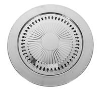 ULTECHNOVO Poêle à Griller Coréenne Acier Inoxydable Épais Antiadhésive avec Support Barbecue Compatible Plaques Électriques pour Cuisine Intérieure et Extérieure Ronde