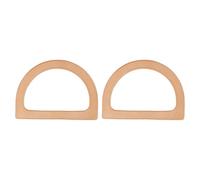 ULTECHNOVO Poignées de Paquet à Main en Bois d Lot de 2 Anses Rondes en Bois Naturel Accessoires de Fabrication de Paquet à Main DIY Poignées Décoratives Robustes pour Remplacement