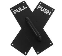 ULTECHNOVO Poignées de Porte Push-pull en Acier Inoxydable 2 Pièces, Plaques de Poussée pour Portes Coulissantes Coupe-feu, Poignée Commerciale Résistante pour Bureau, Salle de Bain, Sortie