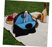 ULTECHNOVO Porte-Bouteilles Isotherme en Néoprène 6 Pièces Bleu, Paquet de Transport Pliable Poignée, Isolant pour Bière et Vin, Adapté aux Pique-niques et Fêtes en Extérieur