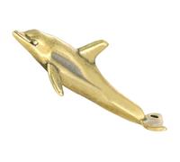 ULTECHNOVO Porte-clés Dauphin Rétro en Cuivre Massif, Orné pour Bricolage Diy, Haute Dureté, Décoration Marine Mignonne Adaptée Bureau ou Bracelet