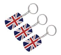 ULTECHNOVO Porte-clés Drapeau -uni en Alliage de Zinc, Lot de 3 Pièces, Solide Couleur Longue Tenue, Design Distinctif pour Décorations de Paquet et Fêtes Britanniques