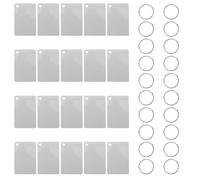 ULTECHNOVO Porte-clés Vierges en Mdf pour Sublimation 20 Pcs, Porte-clés Artisanal à Fabriquer Soi-même Léger et Résistant, Accessoires Créatifs pour Diy, Présents Personnalisés, Loisirs
