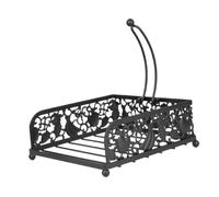 ULTECHNOVO Porte Serviettes Noir avec Motif de Fruits Support de Serviettes Papier Robuste pour Table Élégant pour Restaurants et Événements