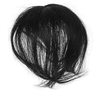 ULTECHNOVO Postiche Cheveux Naturels Femme Noir en Vrai Cheveux Confortable et Discret pour Couvrir Blancs Usage Quotidien Élégant