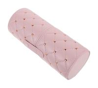 ULTECHNOVO Pot à Pinceaux de Maquillage Petit Format en Cuir PU Rose avec Couvercle, Organiseur Anti-poussière Réutilisable pour Maquillage, Étui Portable pour Maison et Voyage