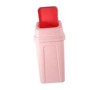 ULTECHNOVO Poubelle Plastique à Couvercle Basculant Rose Grand Format Poubelle Salon et Cuisine avec Grand Volume à Clapet Pratique et Résistante pour Déchets Bac Ordures Cuisine Design