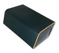 ULTECHNOVO Poubelle Pratique à Pression 15l en Polypropylène Vert Foncé et Bleu, Grosse Corbeille à Ordures Cuisine, Salle de Bain et Bureau, Seau à Déchets Compact pour Espace Restreint