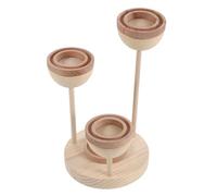 ULTECHNOVO Présentoir à Huiles Essentielles en Bois Structure Stable Organisateur D'huiles Essentielles 4 Emplacements, Beige Affichage Ouvert, pour Boutiques et Événements