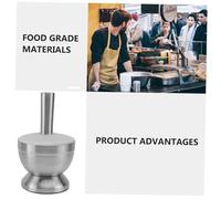 ULTECHNOVO Presse Ail Inox Manuel Acier Inoxydable avec Couvercle Silicone Éclaboussures Ustensile de Cuisine pour Usage Domestique et Restauration et Sain