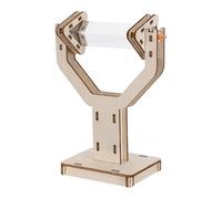 ULTECHNOVO Prisme Triangulaire Clair en Verre Optique avec Support Robuste, Prisme à Angle Droit pour Expérience Optique Physique, Réflexion et Réfraction Lumière, Outil Pédagogique