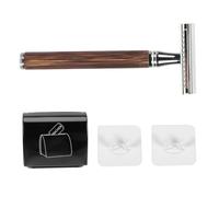 ULTECHNOVO Rasoir Vintage Manuel Double-face Portable Outil de Précision pour Barbe et Cheveux Courts Design Ergonomique Antidérapant Adapté Usage Quotidien et Voyage sans Lame