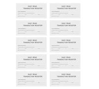 ULTECHNOVO Registre de Chéquier Blanc Portable en Papier Calendrier 2024-2026, Carnet de Compte Personnel Pratique, Lot de 10 pour Suivi Facile des Transactions