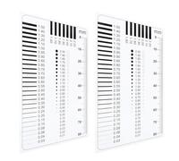 ULTECHNOVO Règle de Détection de Défauts Transparente 2 Pièces Jauge Multifonctionnelle de Précision pour Mesure de Largeur et Épaisseur Outil D’Inspection Portable pour Contrôle Qualité