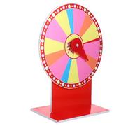 ULTECHNOVO Roue Chance DIY 30 CM LED Colorées Plateau Tournant Effaçable en PVC et Métal Roue des Prix pour Fêtes Jeux Événementiels et Activités Pédagogiques