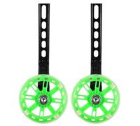 ULTECHNOVO Roues Auxiliaires de Vélo pour Garçon Fille, Stabilisateur Vert | Caoutchouc et Fer, Installation Rapide et Silencieuse, Support Renforcé pour Vélos D’garçon Fille Débutants
