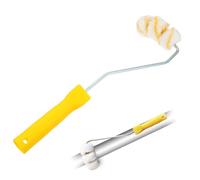ULTECHNOVO Rouleau à Peinture pour Tuyaux Blanc en Polyester et Fer, Finition Lisse sans Perte de Poils, Brosse Tubulaire Créative pour Plâtre et Bordures