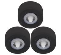 ULTECHNOVO Rouleau Pinceur en Caoutchouc pour Enregistreur Cassette, Galet Presseur Résistant à l'usure en Plastique Noir, Lot de 3 Pièces pour Remplacement Facile