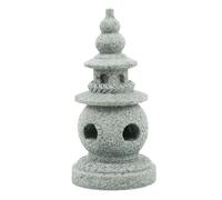 ULTECHNOVO Sculpture D'aquarium Pagode en Grès Grosse Taille, Décoration en Pierre Ornementale Zen, Figurine De Jardin Féérique Polyvalente pour Aquarium, Balcon Et Bureau