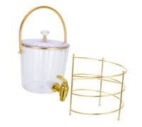 ULTECHNOVO Seau à glace avec robinet Distributeur boire Rester Dispensateur de boisson avec robinet monté jus pichet d'eau pichet pour cruche à l'eau lanceur Transparent