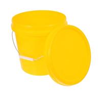 ULTECHNOVO Seau de Fermentation Alimentaire à Couvercle Étanche pour Brassage Maison Récipient Plastique Étanche avec Poignée pour Vin Bière Confitures Jaune