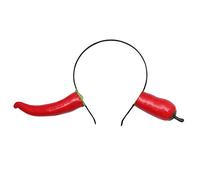 ULTECHNOVO Serrage-tête Amusant Rouge en Écume de Poivron, Accessoire de Cheveux Décoratif et Maintien Ferme pour Fête Cosplay Adultes