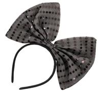ULTECHNOVO Serrage-tête Bandeau à Grand Nœud en Satin Noir, Délicat et Unique Finition Soignée et Pigment Stable, Accessoire Cheveux pour Fête