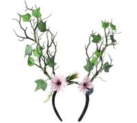 ULTECHNOVO Serrage-Tête Décoratif à Branches d'Arbre Fleurs Artificielles Bandeau Léger et Délicat pour Fête de Noël Accessoire Cheveux pour Mariage et Soirée Design Unique et Élégant