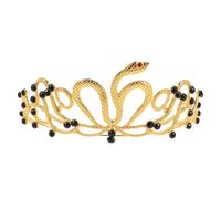 ULTECHNOVO Serre-tête Serpent Alliage Doré avec Strass Couronne Égyptienne Mystique pour Mariée Accessoire Costume Fête Anniversaire Halloween