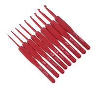 ULTECHNOVO Set Aiguilles Crochet Aluminium avec Poignées Silicone Antidérapantes Kit Tricot pour Débutants Fournitures pour Pulls Bonnets Écharpes Mitaines Durables et Confortables