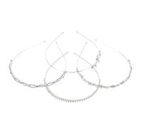 ULTECHNOVO Set de 4 Bandeaux de Mariage en Strass Argentés, Alliage Confortable à Double Couche, Accessoire Cheveux Élégant pour Engagements et Douches Nuptiales