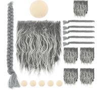 ULTECHNOVO Set de Barbe de GNOME Pré-découpée en Polyester et Bois, Douce Peau, Résistante Projets de Bricolage et Décoration DIY