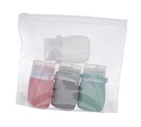 ULTECHNOVO Set de Flacons Voyage Silicone Étanches Multi-usages pour Shampooing Lotion Cosmétiques Petites Bouteilles Légères et Flexibles avec Étui EVA pour Contenants de Toilette sans