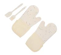 ULTECHNOVO Set de Gants de Four Chaleur avec Brosse à Huile et Spatule Maniques Protectrices pour Cuisine Cuisson Barbecue Cadeau