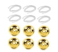 ULTECHNOVO Set De Mèches Flottantes pour Lampe à Huile Fibre Support Doré Réutilisable pour Lampes à Pétrole Et Bougies DIY