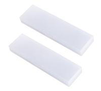 ULTECHNOVO Set de Trousses à Crayons avec Deux Compartiments et Couvercles Séparés Lot de 2 en Plastique Blanc Matériau Flexible, Léger et Portable, pour Étudiants et Souvenirs