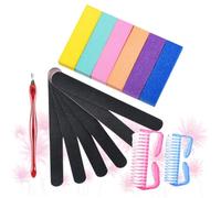 ULTECHNOVO Set Tampons Ongle Carrés Haute Élasticité Blocs Émeri pour Ongles Naturels et Acryliques Outils Ponceuse Portable pour Manucure Femmes