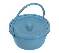 ULTECHNOVO Siège de Toilette Portable en Plastique avec Couvercle, Bassin de Lit Léger et Stable, Doublures de Chaise Percée Confortables pour Femmes Enceintes et Hommes, Camping et Voyage