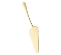 ULTECHNOVO Spatule à Gâteau Dentelée Acier Inoxydable avec Finition Miroir Outil de Cuisson Polyvalent pour Pizza Gâteau et Crème Design Ergonomique Or