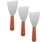 ULTECHNOVO Spatules Cuisine en Acier Inoxydable 3 Pièces, Spatule Triangulaire Inclinée pour Steak, Petite Pelle à Brochette Résistante, Ustensile pour Barbecue et Nettoyage Facile