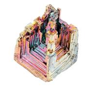 ULTECHNOVO Spécimen de Cristal de Bismuth Irrégulier 40G Pierre Minérale Décorative Naturelle Ornement de Bureau Unique Pierre Précieuse pour Collection et Décoration Intérieure