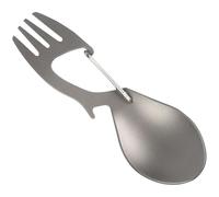 ULTECHNOVO Spork Ustensile Pliable en Titane Léger Multifonction Fourchette et Ouvre-bouteille Intégré pour Camping et Repas en Plein Air